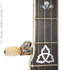 Ome Trilogy Tubaphone banjo - 5th tuner and inlay detail