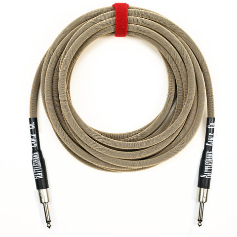 Rattlesnake Cable Company - 20' Standard in Dirty Tweed with Straight Plugs