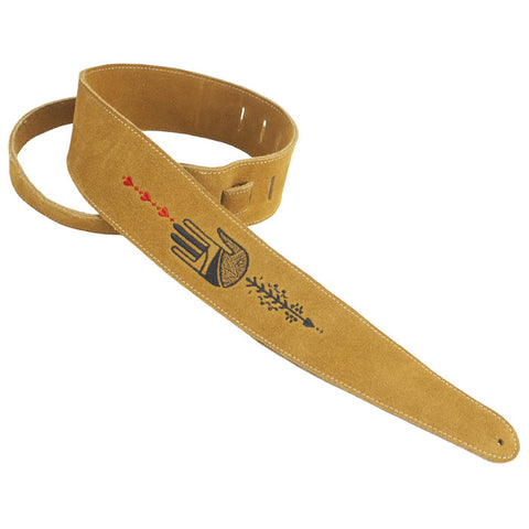 Henry Heller Straps - 2.75" Double Layer Premium Suede Embroidered - Hand