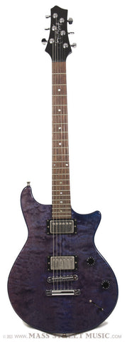 Terry McInturff custom guitar front whole guitar trans blue finish